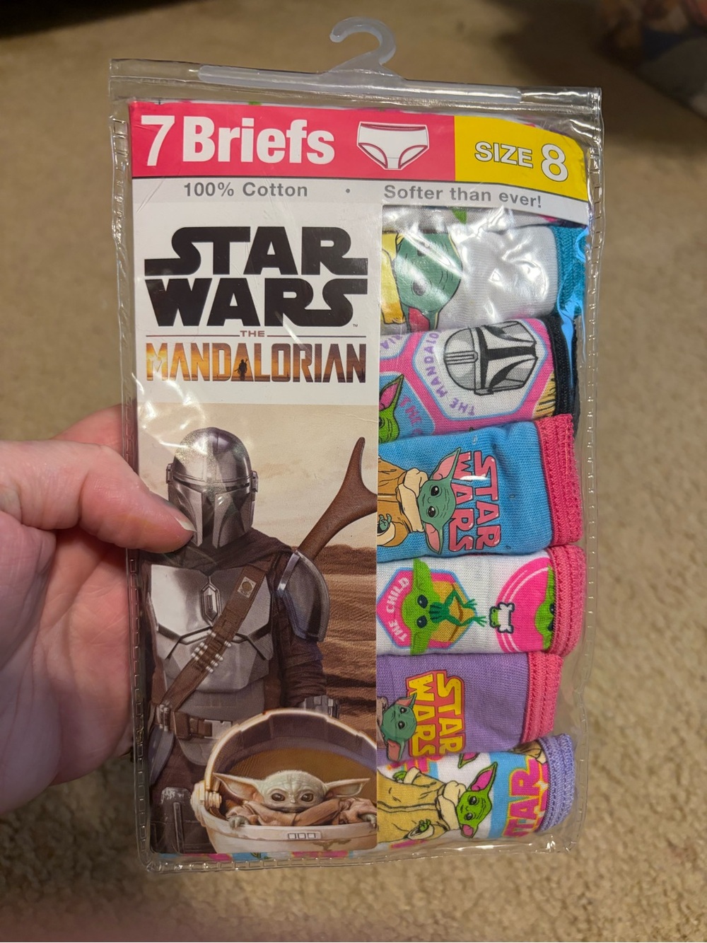 Star Wars The Mandalorian Kids' Briefs 7-Pack - girls size 8